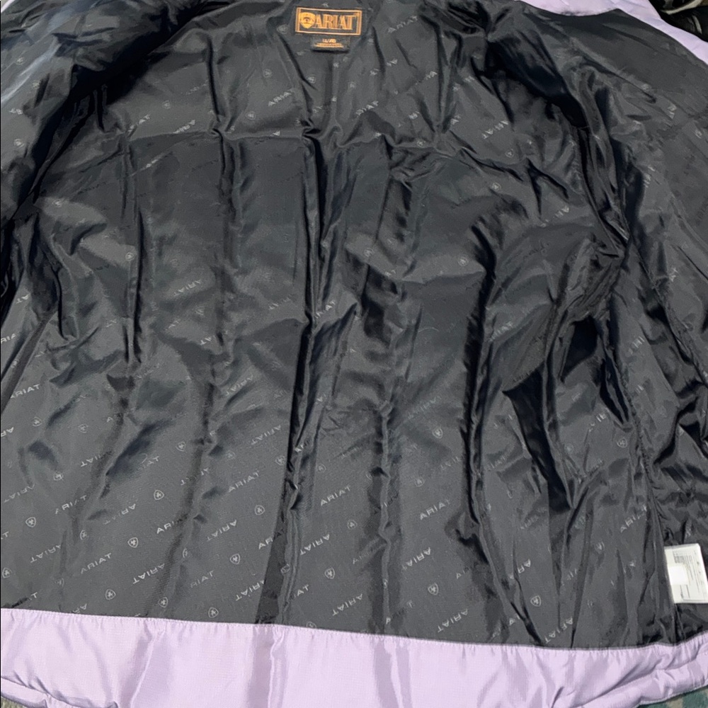 Ariat Black Tag Goose Down Puffer Coat Women’s Size Large - Picture 7 of 7